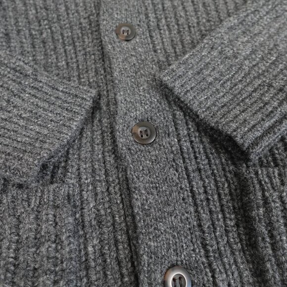 L.L. Bean Classic Ragg Wool Sweater Men's Large Tall Lambswool Knit Cardigan - Picture 5 of 10